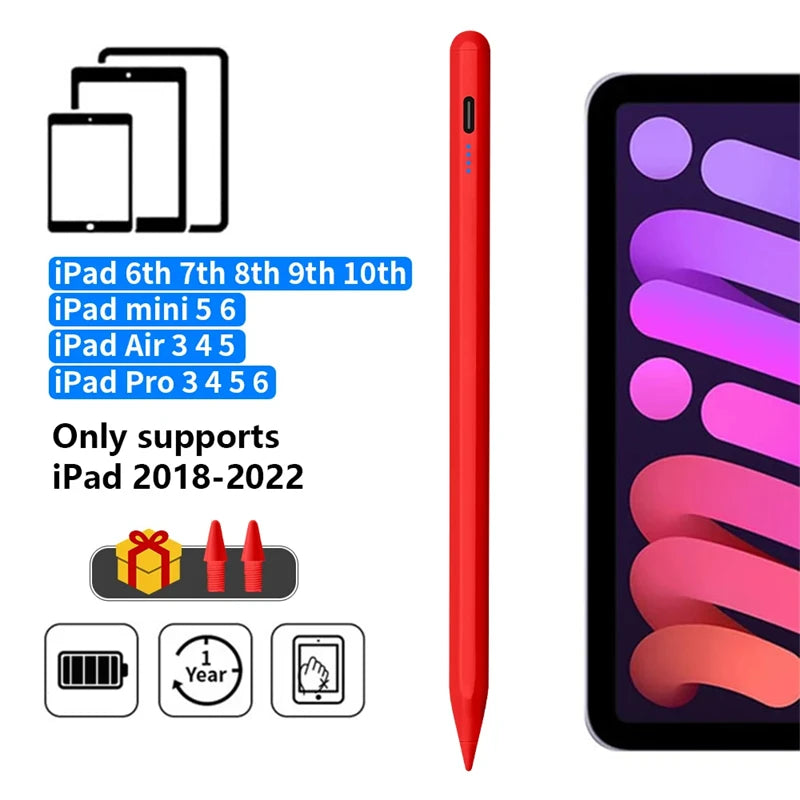 M&B LuxTouch Palm Rejection Stylus Pen for iPad (2018–2022) – Compatible with Apple Pencil 1 & 2, iPad Pro/Air/Mini