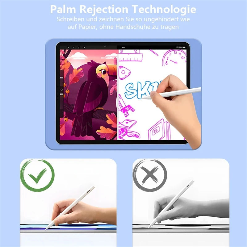 M&B LuxTouch Palm Rejection Stylus Pen for iPad (2018–2022) – Compatible with Apple Pencil 1 & 2, iPad Pro/Air/Mini